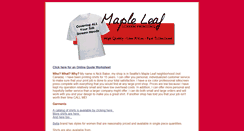 Desktop Screenshot of mapleleafscreenprinting.com