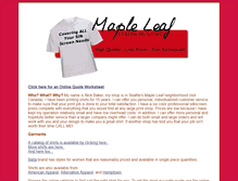 Tablet Screenshot of mapleleafscreenprinting.com